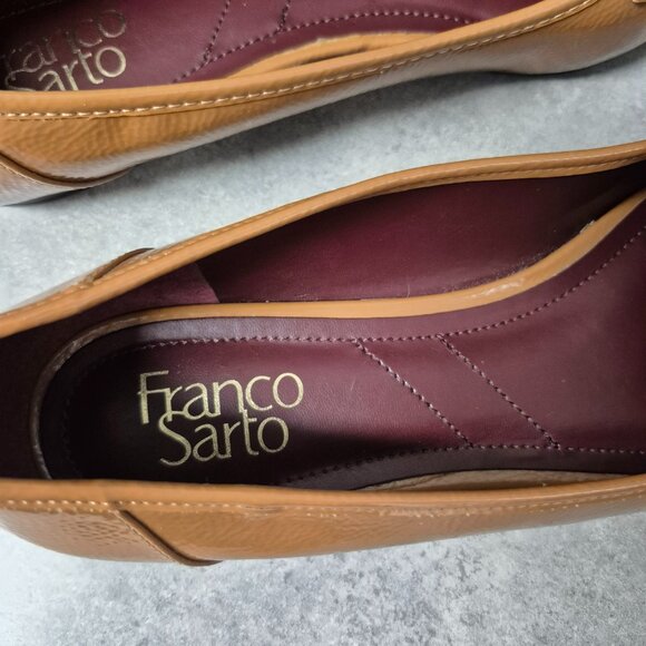 9 Franco Sarto Hesma Kiltie Fringed Pointy Toe Patent Flats Shoes - Picture 6 of 8